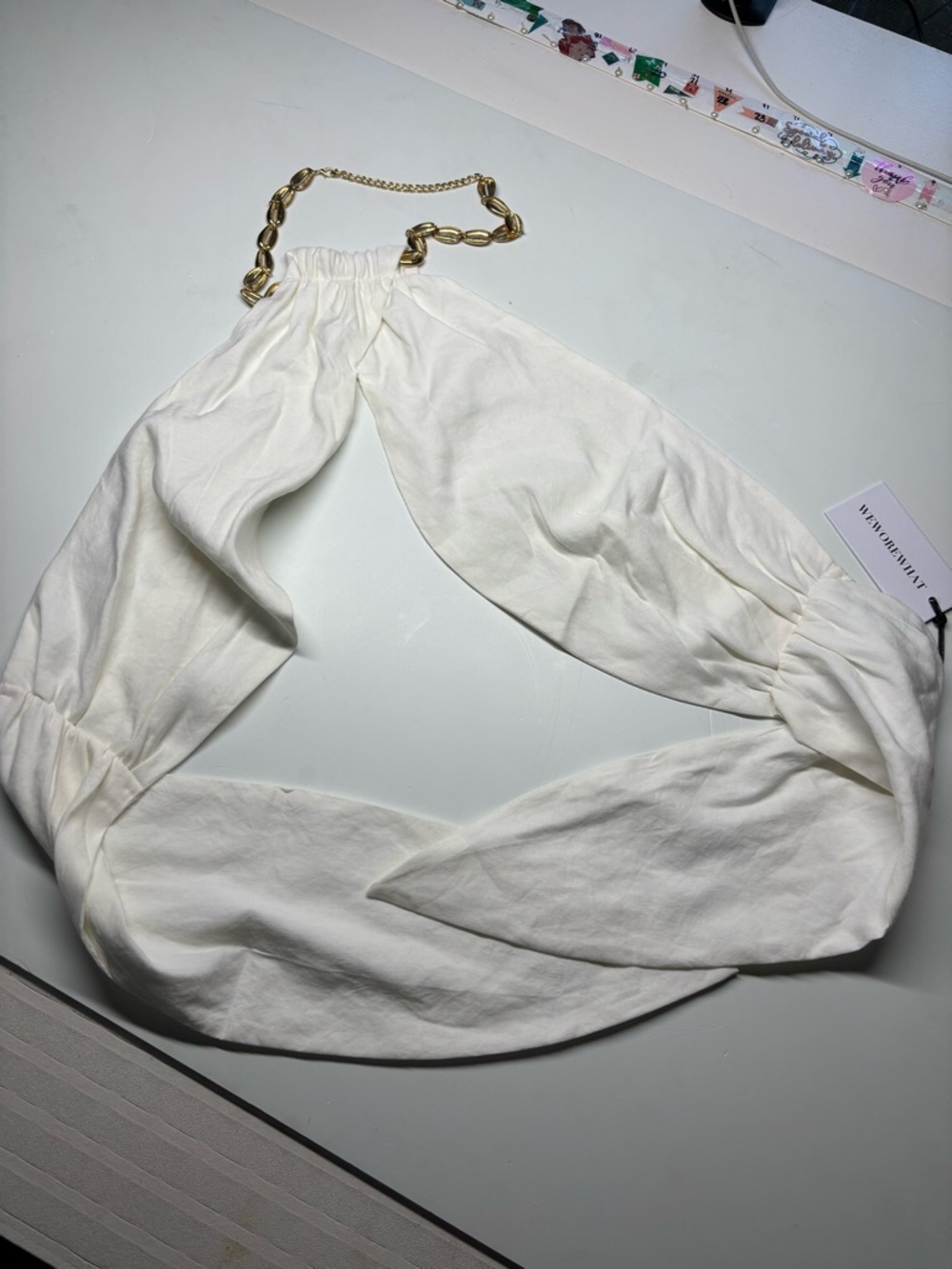 WeWoreWhat Bandana Wrap Halter Top (NWT)